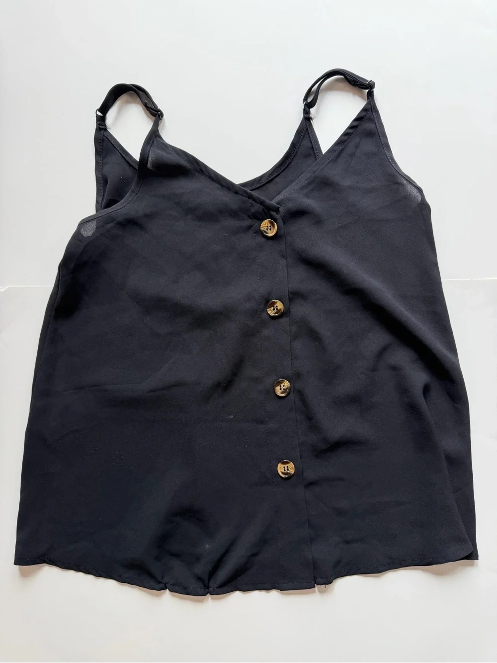 Black Button-Front Top - Picture 1 of 6